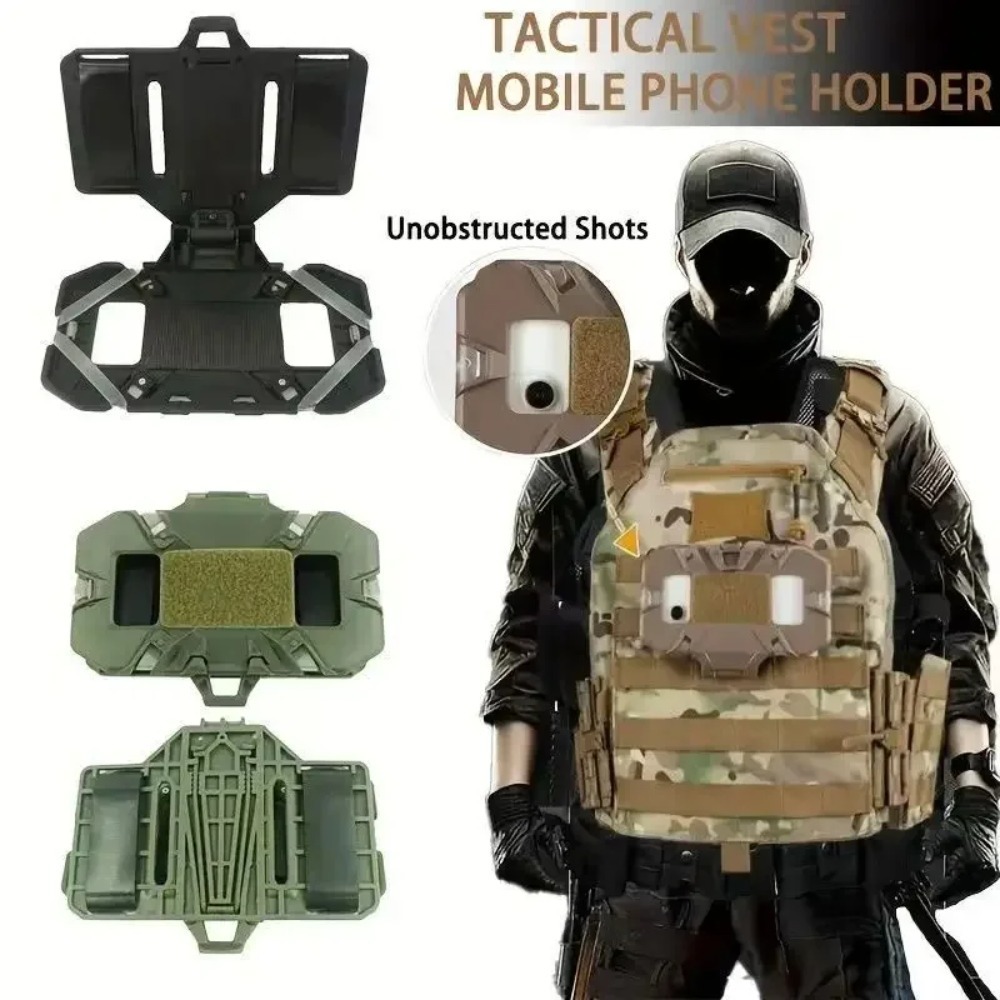 Mobile Tech Accessories - Tactical MOLLE Vest Phone Holder Foldable