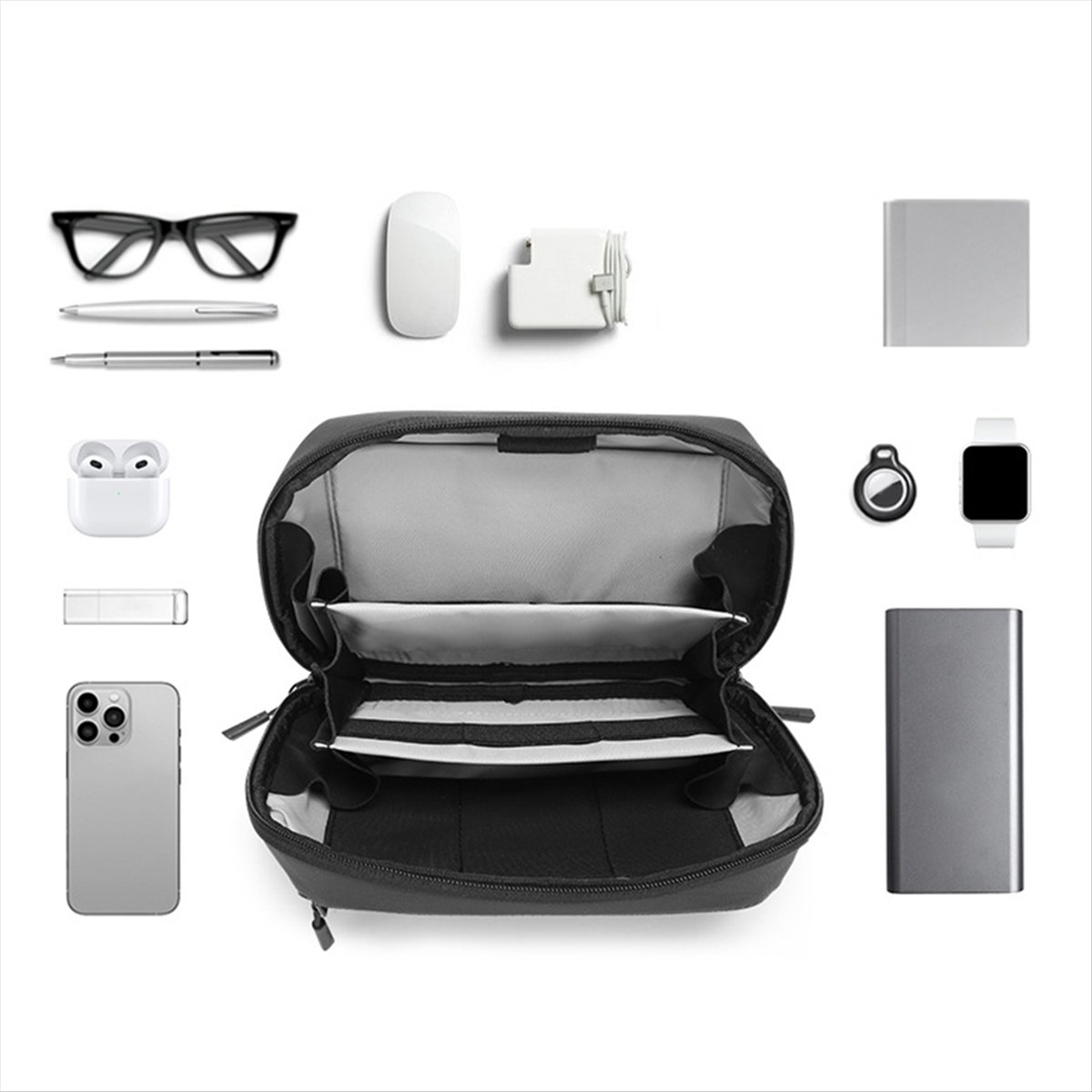 ☶❈＊♥AC1579-Waterproof Tech Pou - огляд і ціна Tech Accessories Travel Organizer Pouch